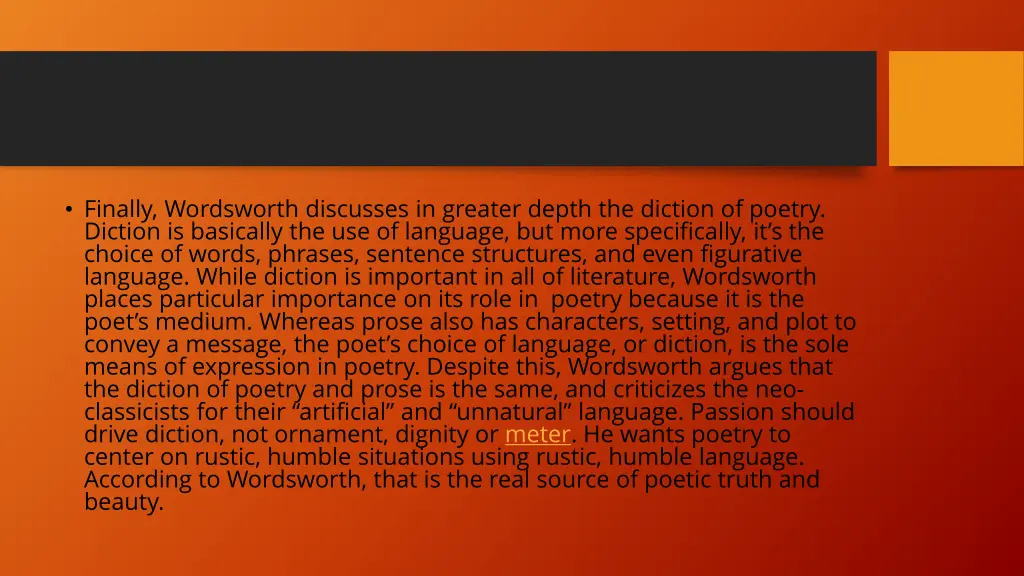 finally wordsworth discusses in greater depth