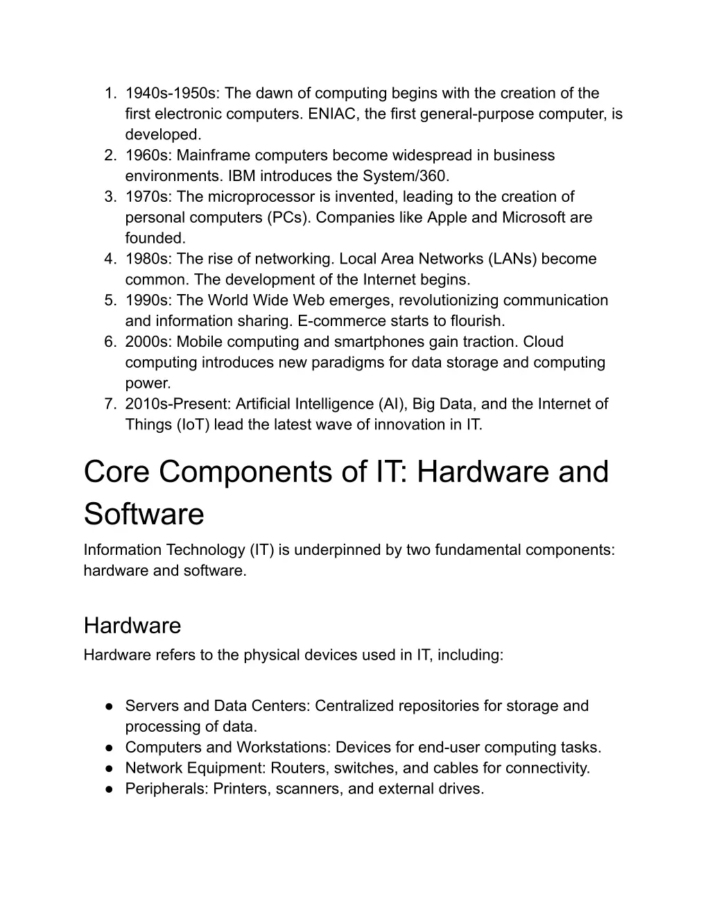 1 1940s 1950s the dawn of computing begins with