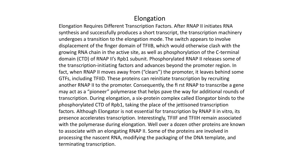 elongation