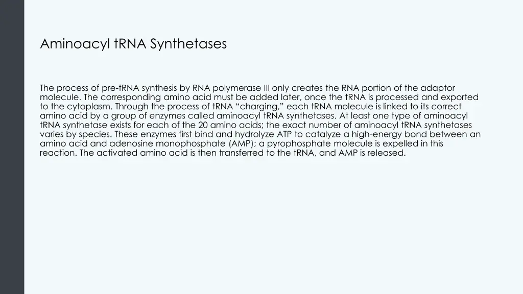 aminoacyl trna synthetases