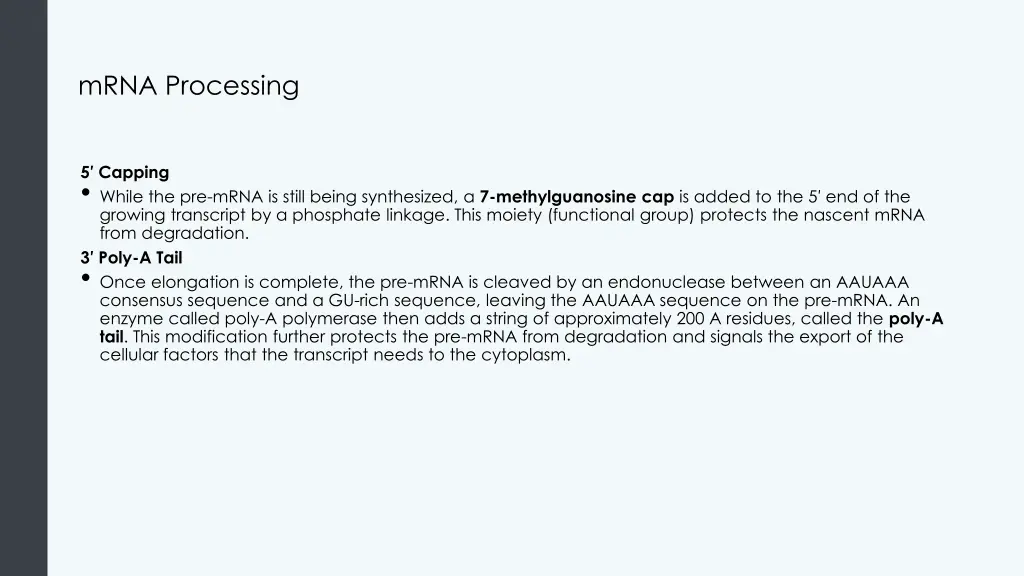 mrna processing