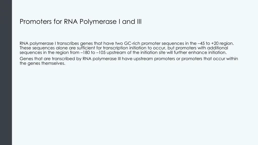 promoters for rna polymerase i and iii