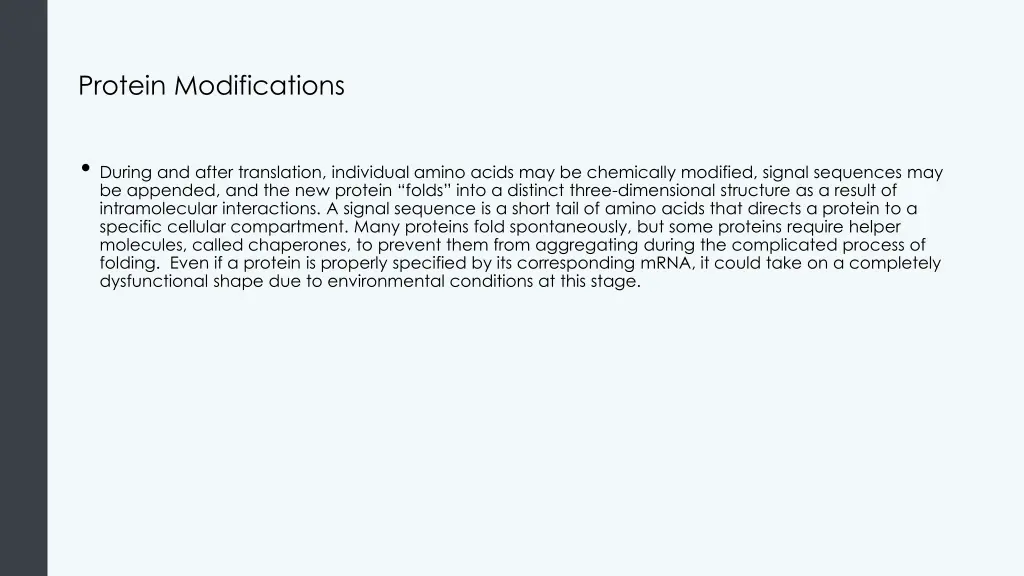 protein modifications