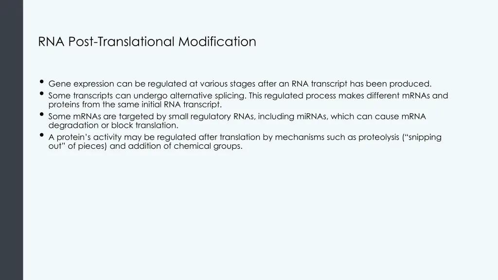 rna post translational modification