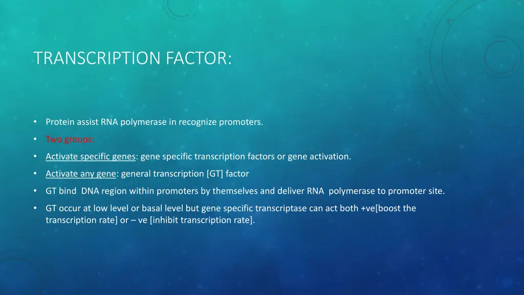 transcription factor