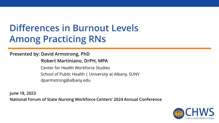 differences in burnout levels among practicing rns