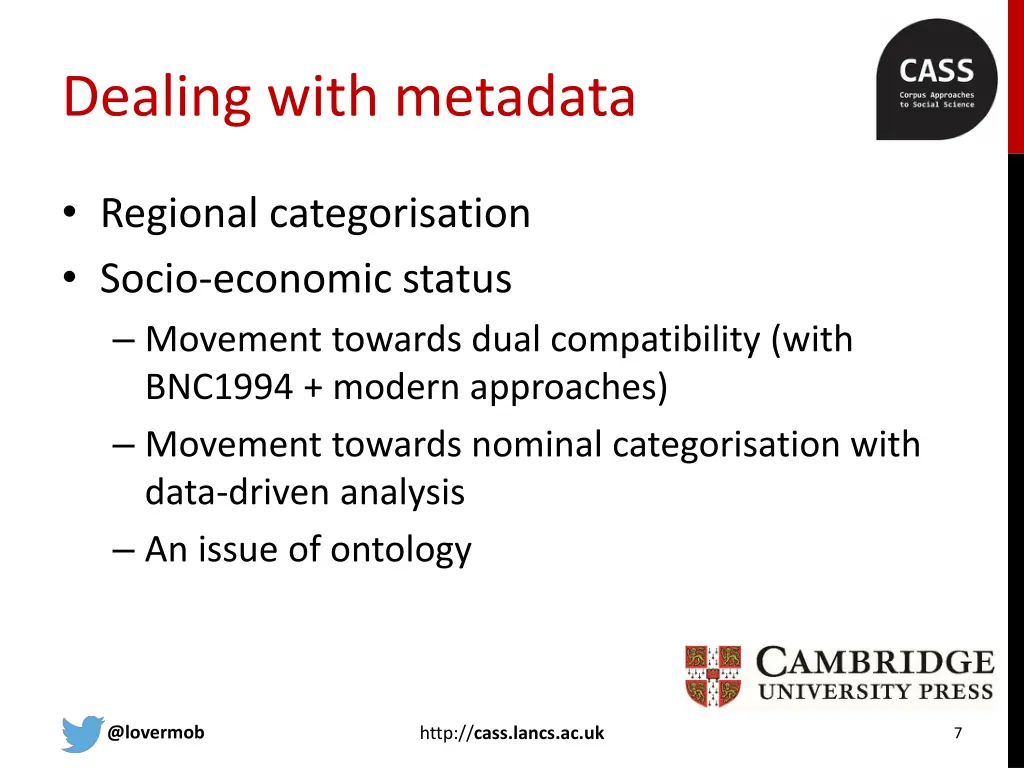 dealing with metadata