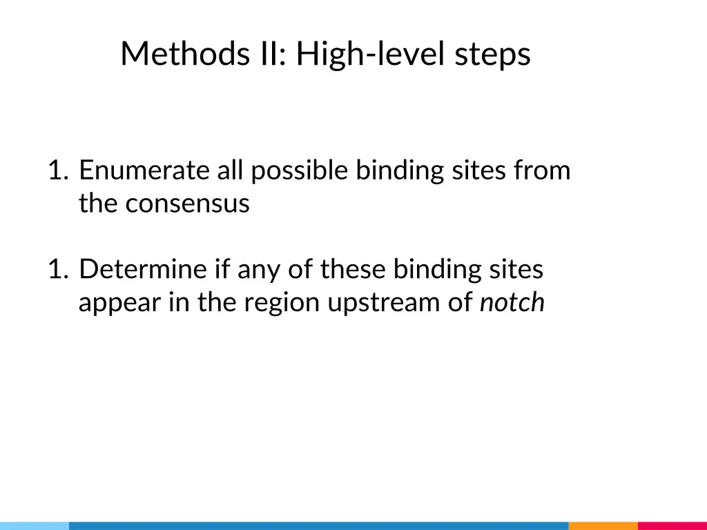 methods ii high level steps