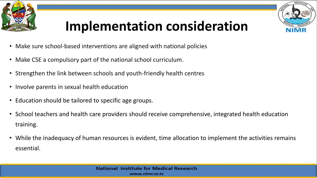 implementation consideration