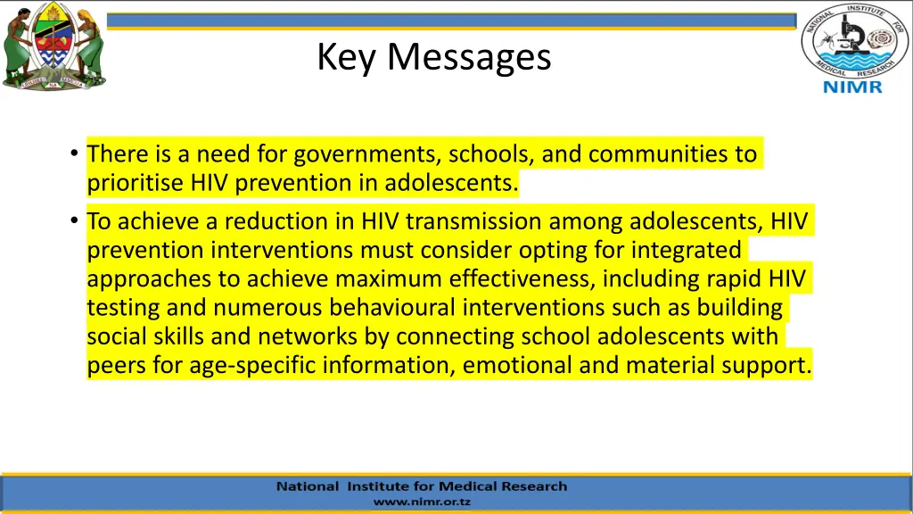 key messages 1