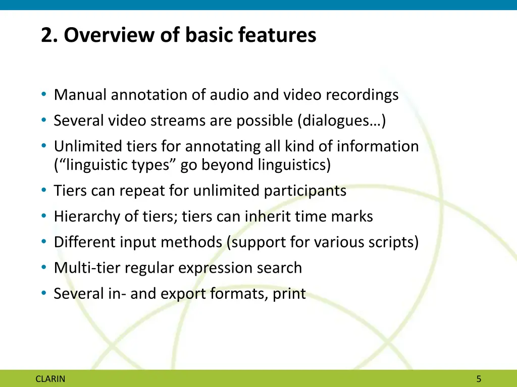 2 overview of basic features