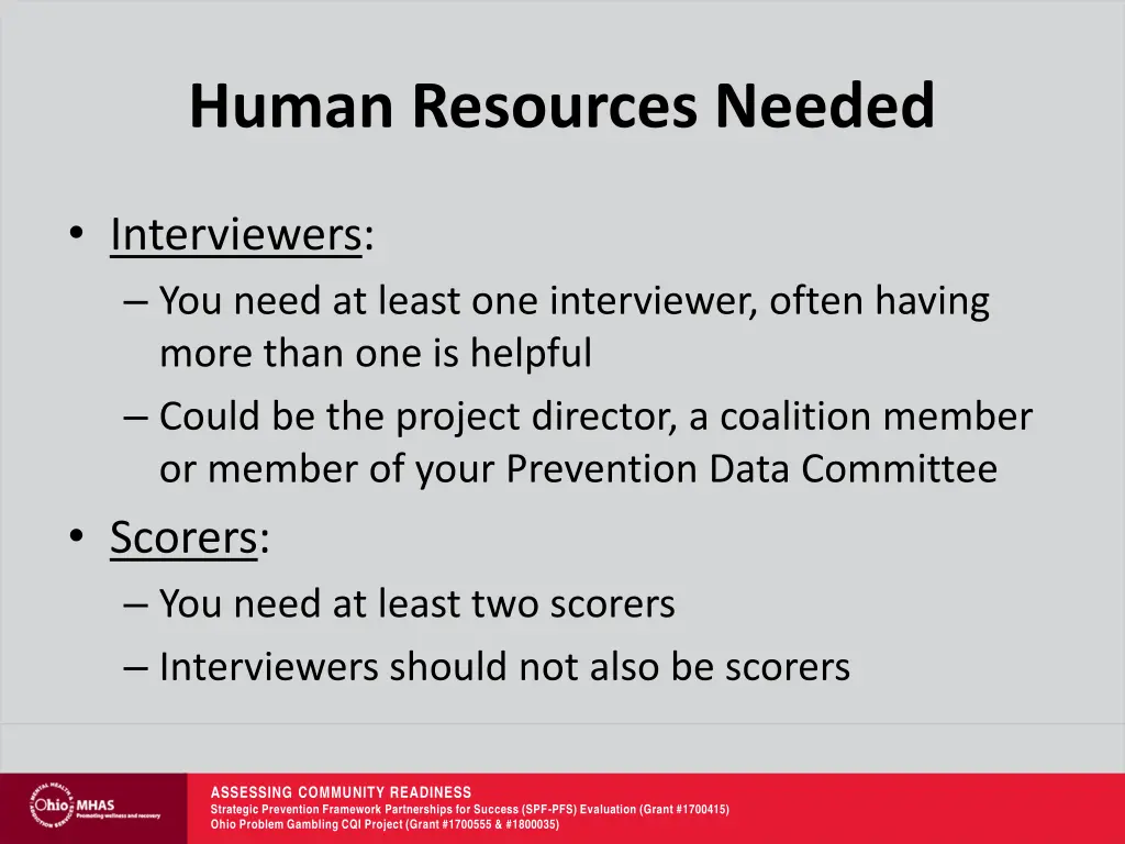 human resources needed