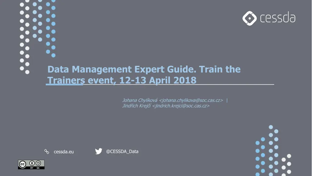 data management expert guide train the trainers