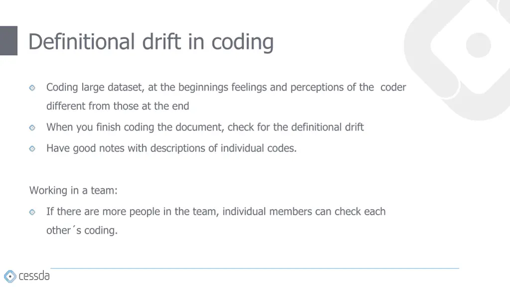 definitional drift in coding