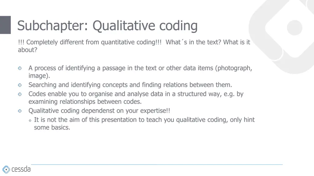 subchapter qualitative coding