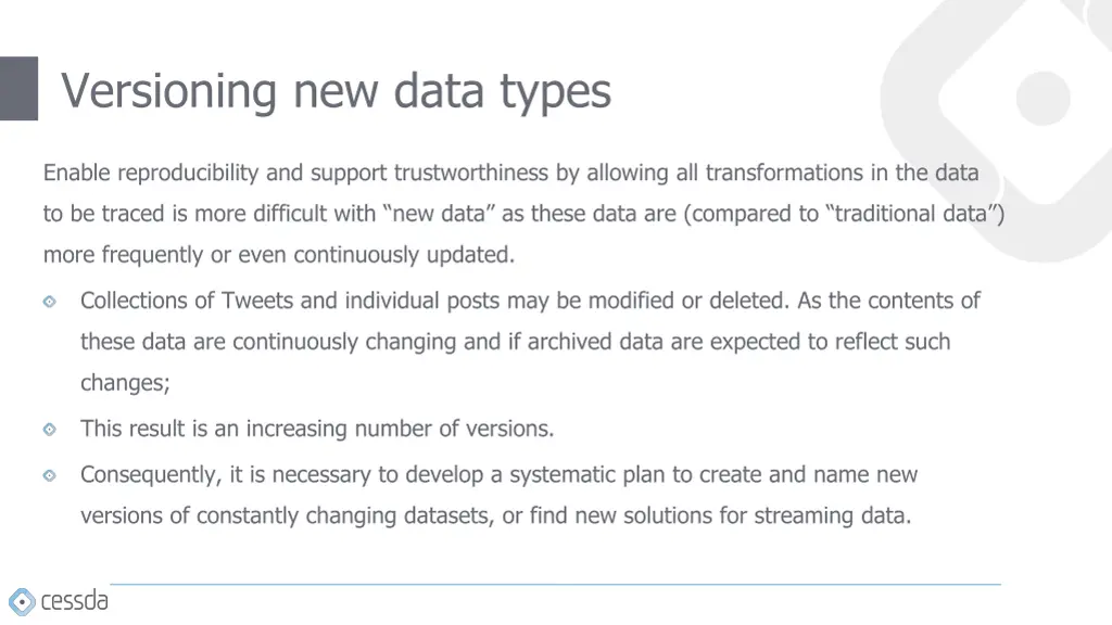 versioning new data types