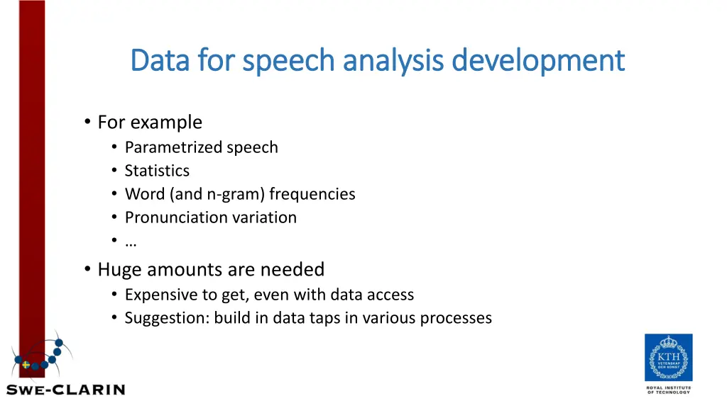 data for speech analysis development data