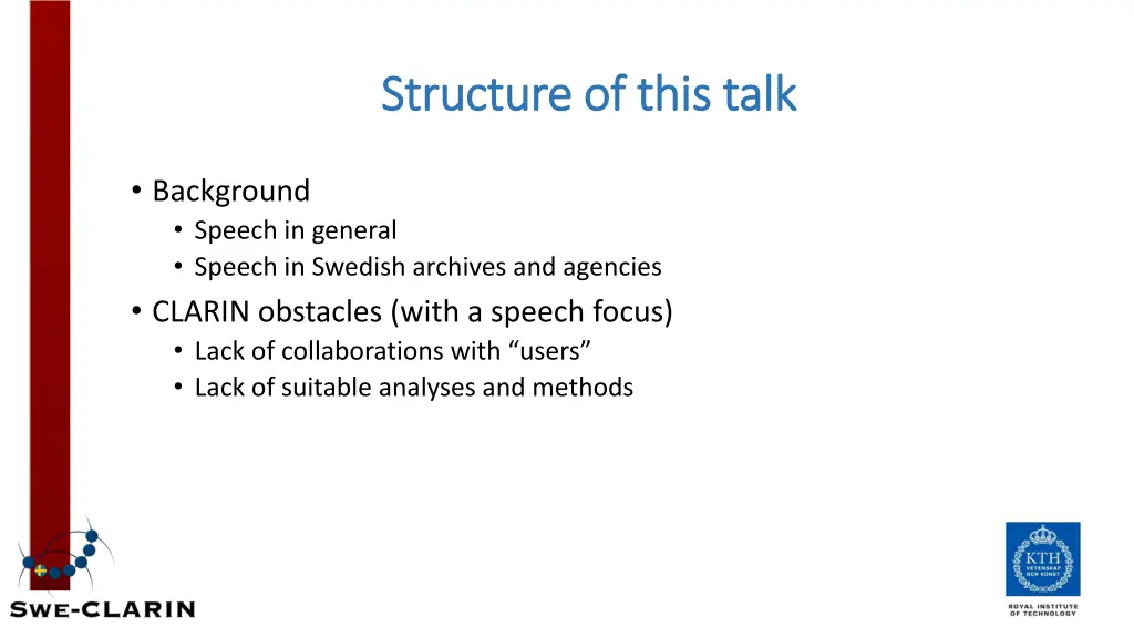 structure of this talk structure of this talk