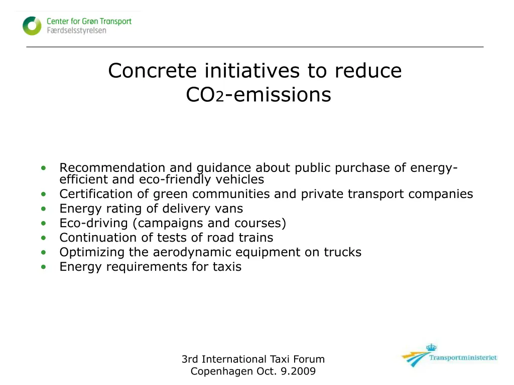 concrete initiatives to reduce co 2 emissions