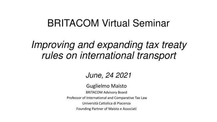 britacom virtual seminar