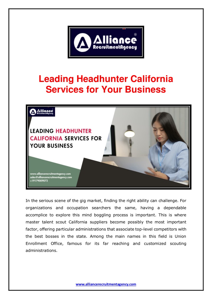 leading headhunter california services for your