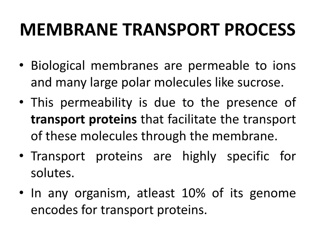 membrane transport process