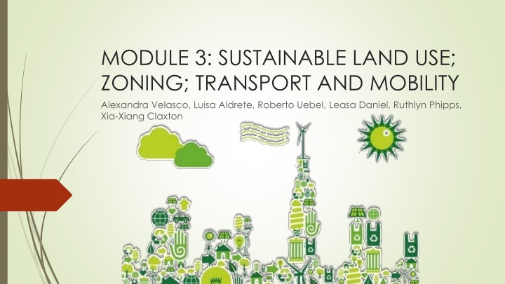 module 3 sustainable land use zoning transport