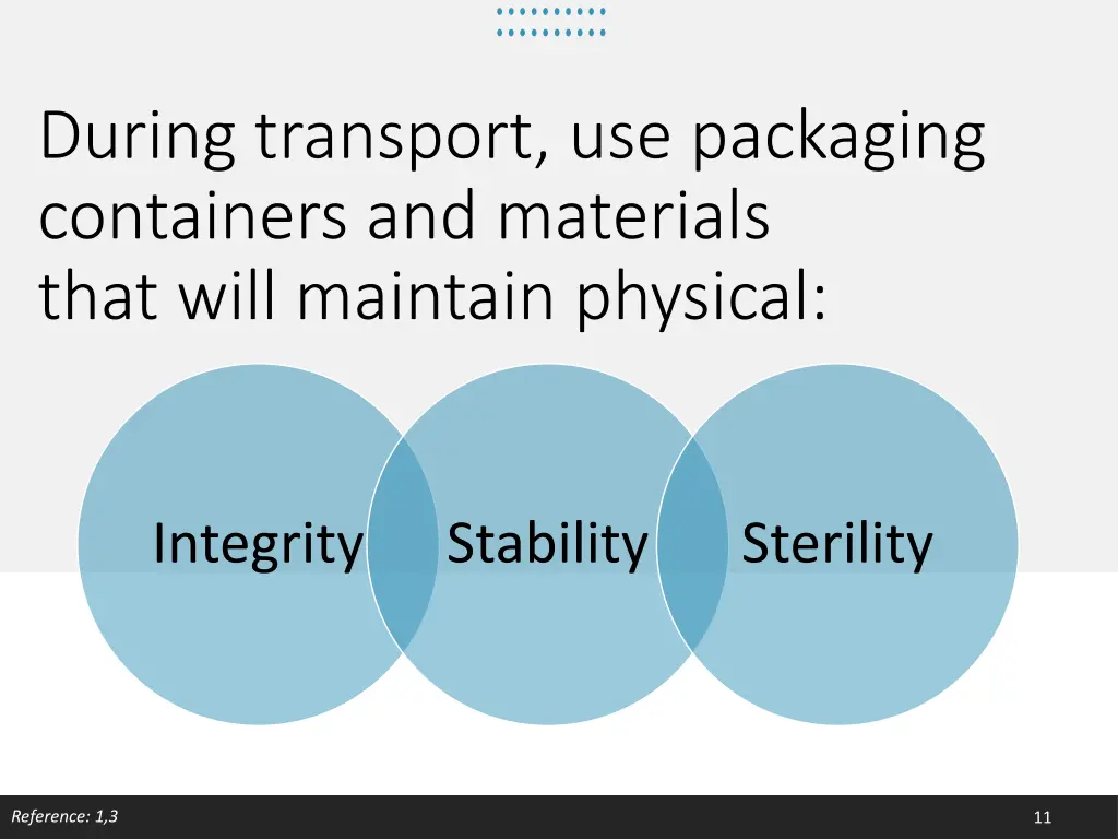 during transport use packaging containers