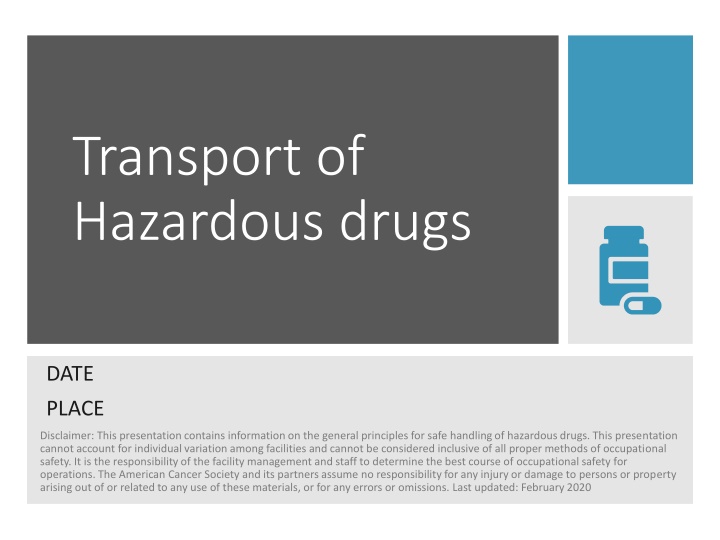 transport of hazardous drugs