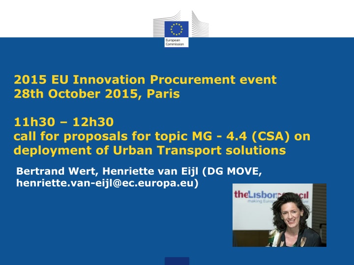 2015 eu innovation procurement event 28th october