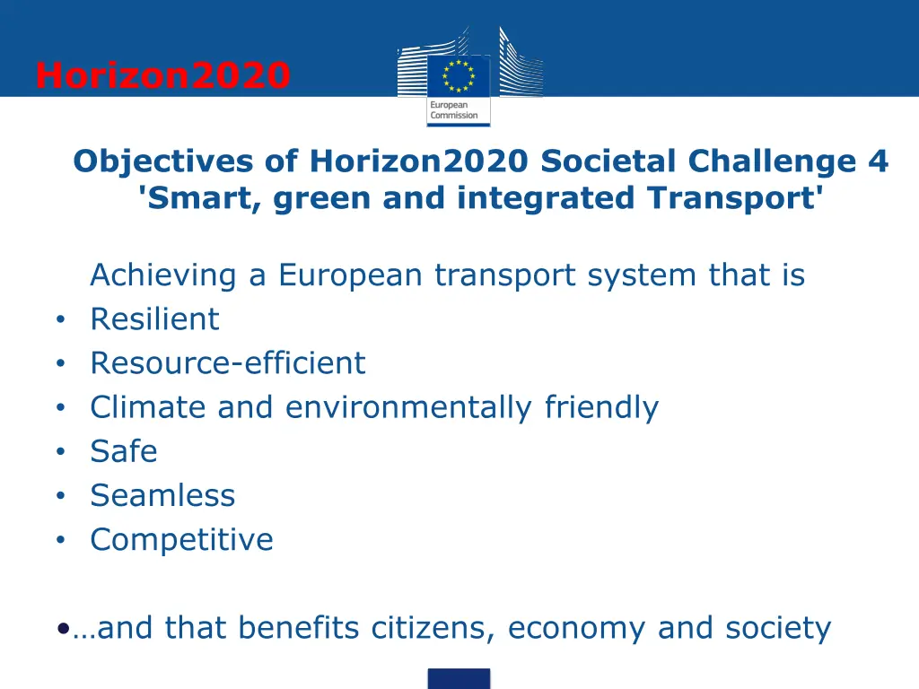 horizon 2020 transport challenge horizon2020