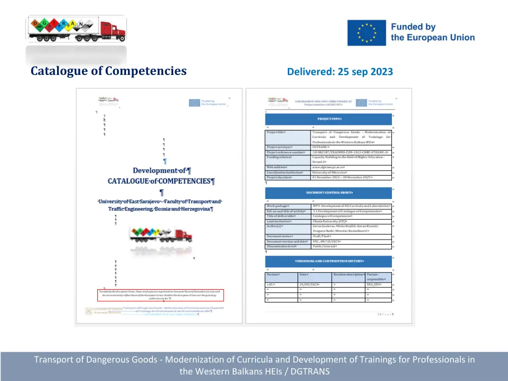 catalogue of competencies