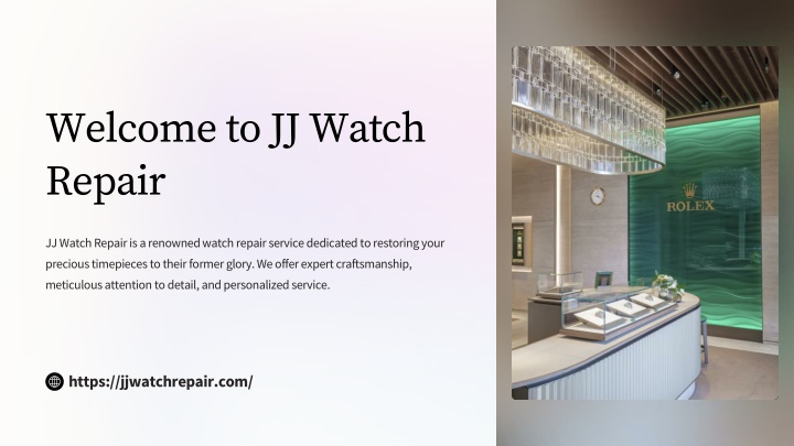 welcome to jj watch repair