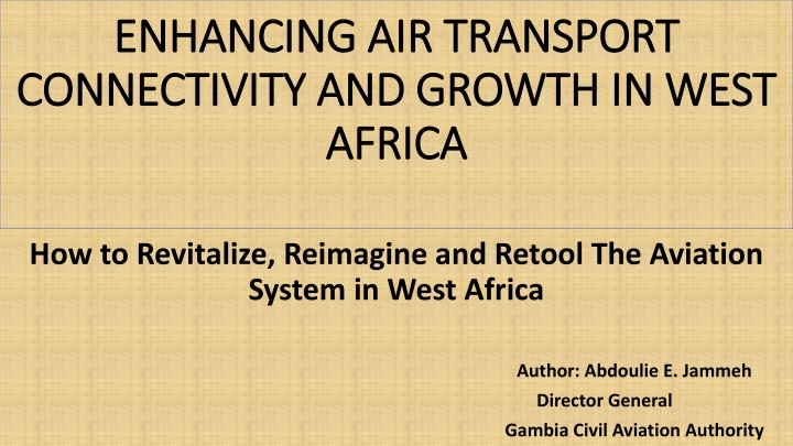 enhancing air transport enhancing air transport