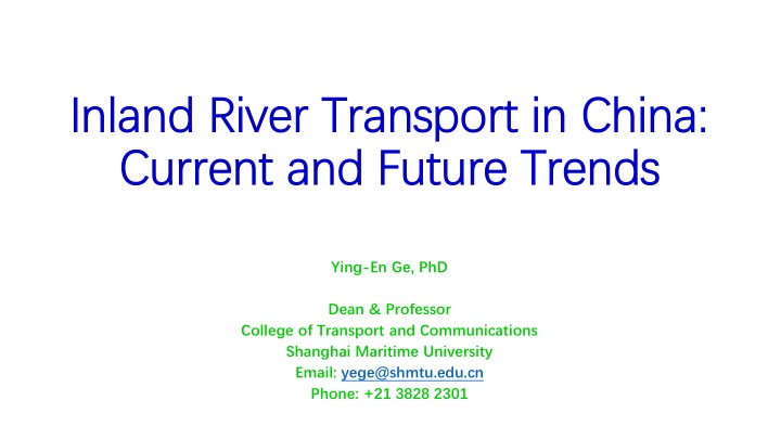 inland river transport in china inland river