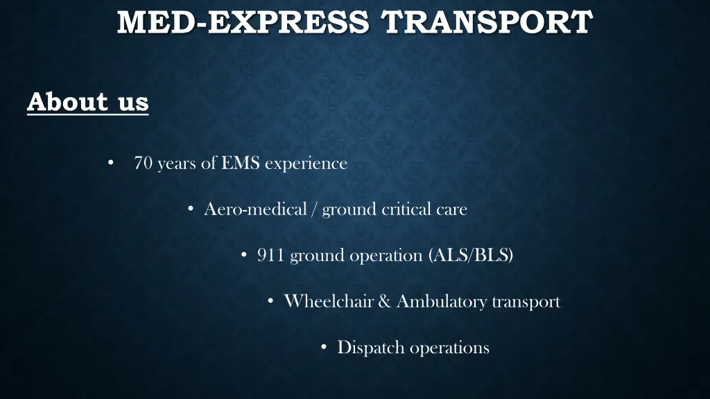 med express transport 1