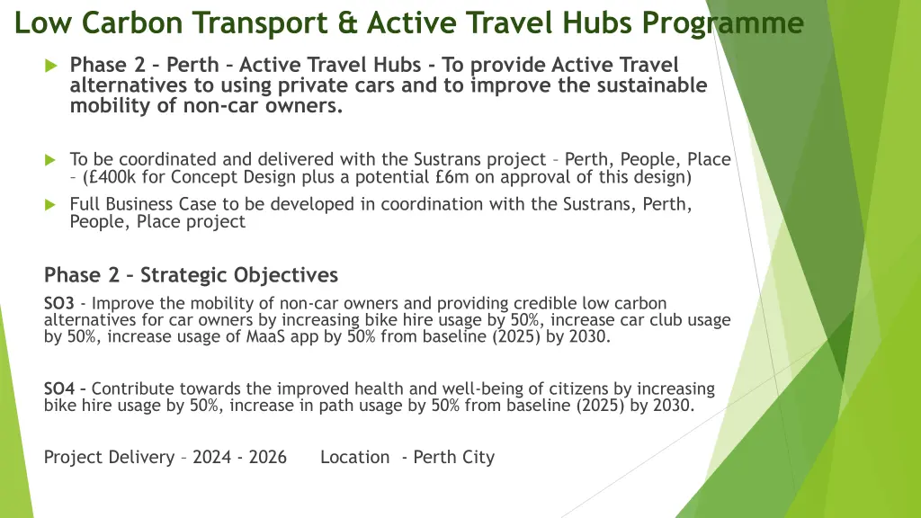 low carbon transport active travel hubs programme 8