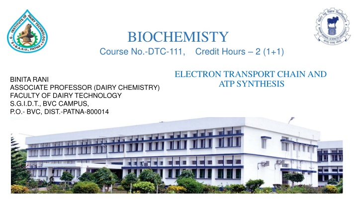 biochemisty course no dtc 111 credit hours 2 1 1