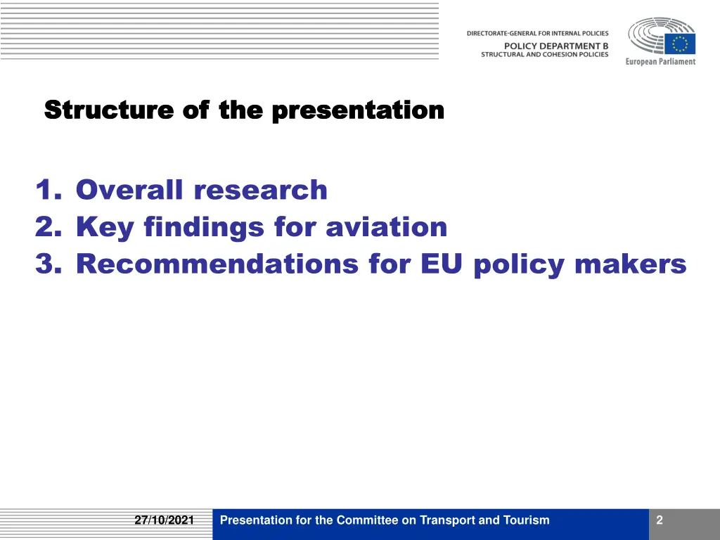 structure of the structure of the presentation