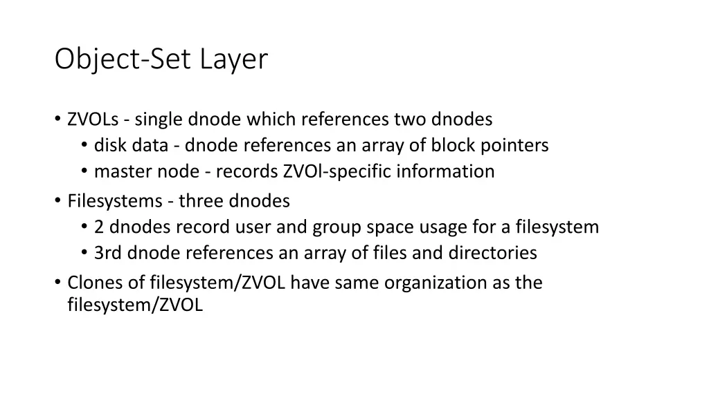 object set layer