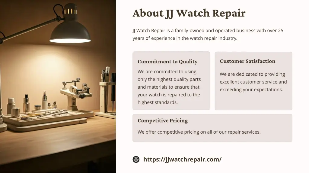 about jj watch repair