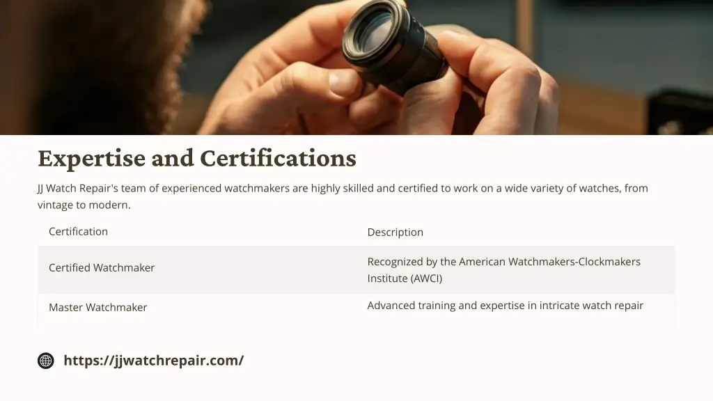 expertise and certifications