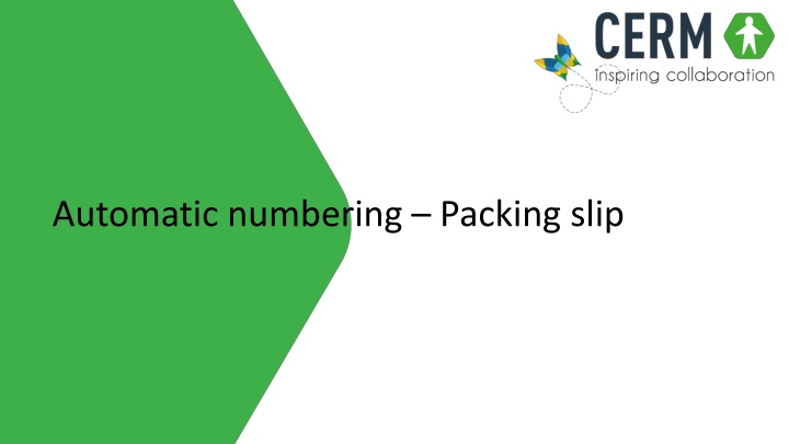 automatic numbering packing slip