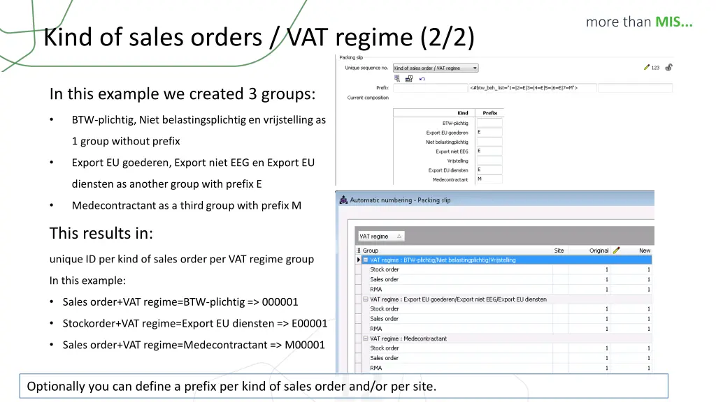 kind of sales orders vat regime 2 2