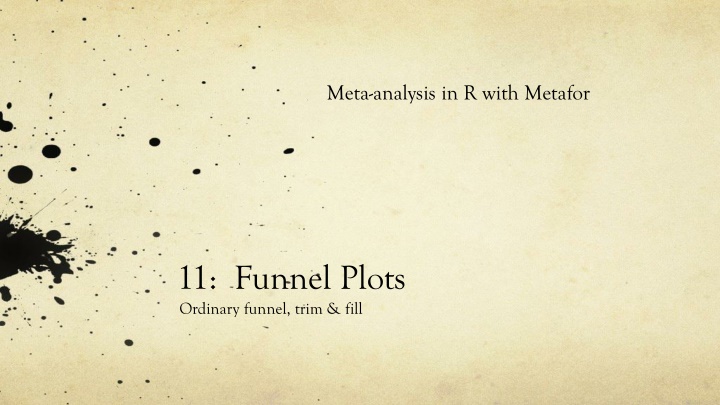 meta analysis in r with metafor