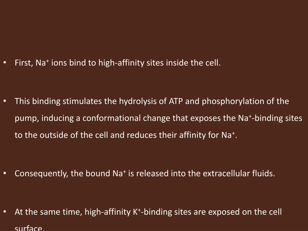 first na ions bind to high affinity sites inside