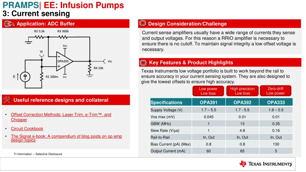 pramps ee infusion pumps 3 current sensing