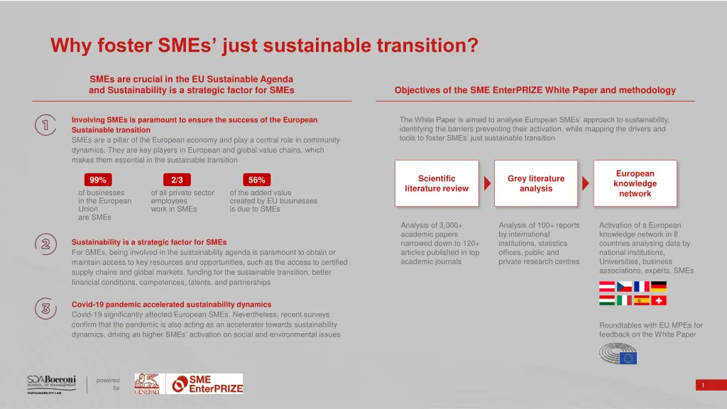 why foster smes just sustainable transition