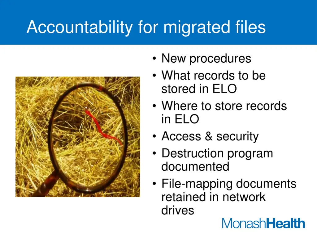 accountability for migrated files