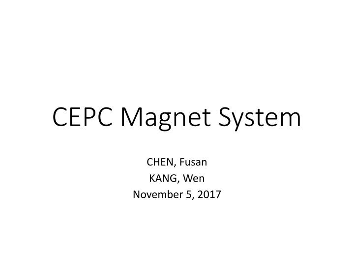 cepc magnet system